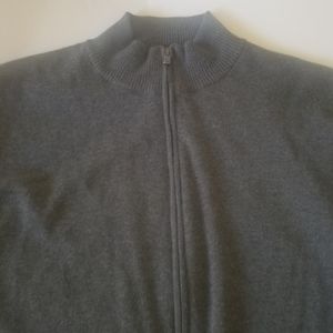 SOLD----Faconnable Mens 100% Merino Wool Sweater Full Zip Size XL
